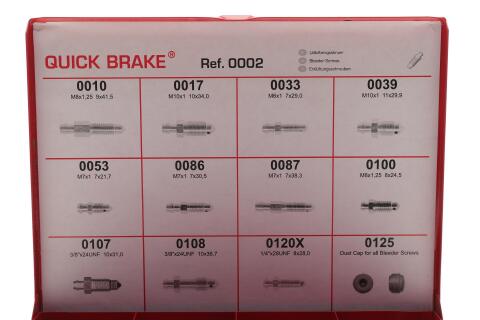 0002 QUICK BRAKE Комплект болтов Banjo (банжо)