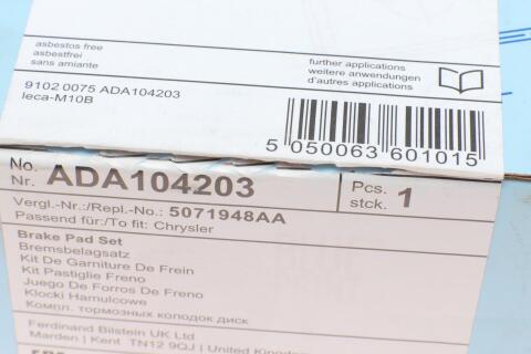 Колодки тормозные (задние) Chrysler Voyager 2.4-3.3 00-08/ Grand Voyager IV 99-08/ Dodge Caravan 00-