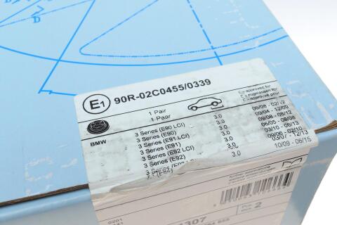 Диск тормозной (задний) BMW 3 (E90/E91/E92) 2.5-3.0/2.0-3.0 D 04-11 (336x22) (с покрытием)