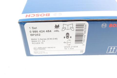 Колодки гальмівні (задні) BMW 3 (E36/E46) 90-06/Z4 (E85) 02-09/Rover 75 99-05/Saab 9-5 97-09