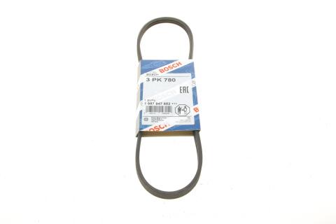 Ремінь генератора Renault 19 1.4 88-95 (3PK780) Ремінь генератора Renault 19 1.4 88-95 (3PK780)