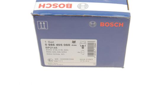 Колодки тормозные (передние) BMW 3 (E36) 90-00/Z3 (E36) 95-00 Колодки тормозные (передние) BMW 3 (E36) 90-00/Z3 (E36) 95-00