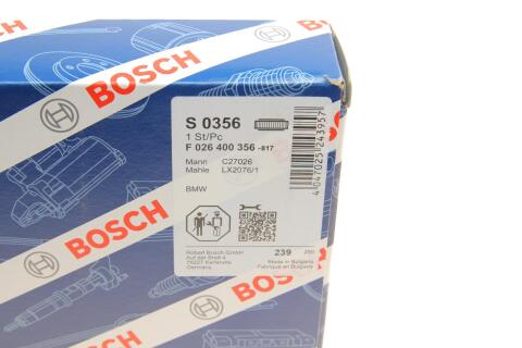 Фильтр воздушный BMW 3 (F30-F34) 11-19/4 (F32-36) 3.0 и 14- (с поролоном)