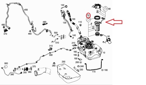 Подогреватель AdBlue MB M-class (W166) ML 2.2/3.0 10-