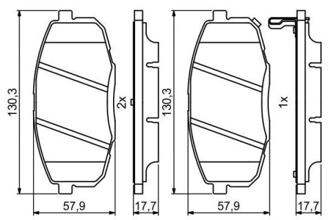 Колодки тормозные (передние) Kia Ceed 1.4/1.6 CRDI/CVVT 06- заменено на 0 986 424 811