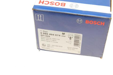 Колодки гальмівні (передні) BMW 1 (F20/F21)/ 3 (F30/F31/F34) 11- замінено на 0 986 494 947