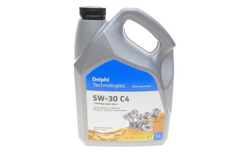 Олива 5W30 Delphi Prestige Super Plus C4 (5L) (Renault RN0720/MB 229.51/MB226.51)