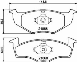 Гальмівні колодки пер. Caddy II/Golf III/Fabia 91-14 (ATE) Гальмівні колодки пер. Caddy II/Golf III/Fabia 91-14 (ATE)