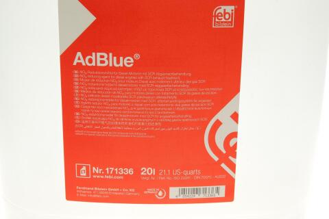 Рідина для нейтралізації відпрацьованих газів AdBlue (сечовина) (20L)