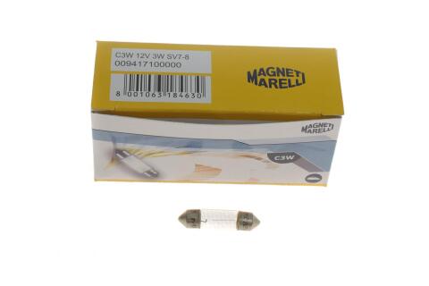 MAGNETI MARELLI Автолампа 3W, 12V, SV7-8