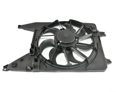 Вентилятор радіатора у корпусі (+AC) (320W, d=380mm) тип Bosch Renault Logan I / Sandero I Вентилятор радіатора у корпусі (+AC) (320W, d=380mm) тип Bosch Renault Logan I / Sandero I