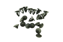 Кліпса кріплення обшивки (чорна, подвійна, під клямку, маленька) карти дверей Renault Trafic II + Opel Vivaro A 01->14