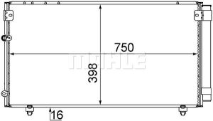 Радиатор кондиционера Toyota Avensis Verso 2.0/2.2D 01-09