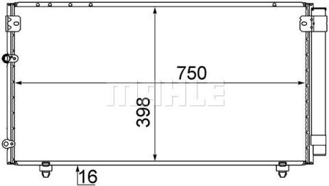 Радіатор кондиціонера Toyota Avensis Verso 2.0/2.2D 01-09