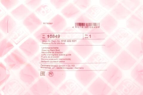 Пильник рейки рульової VW Polo1.0-1.9 TDI/SDI 94-01 (11x44x194mm) Пильник рейки рульової VW Polo1.0-1.9 TDI/SDI 94-01 (11x44x194mm)