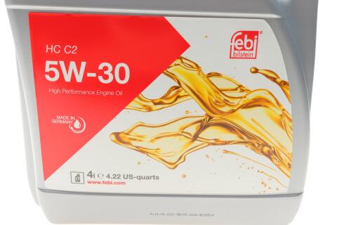 Олива 5W30 SAE HC C2 (4L) (ACEA A5/B5/C2/API CF/SN)