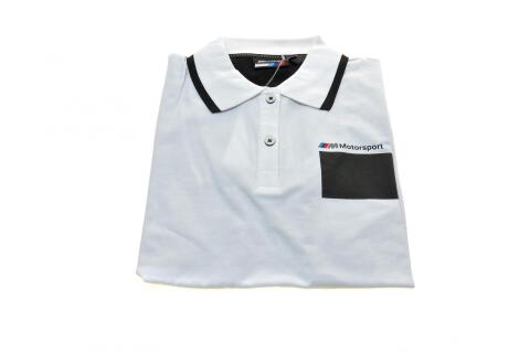 Футболка-Polo женская BMW (L) (бело-черная) Motorsport Футболка-Polo женская BMW (L) (бело-черная) Motorsport