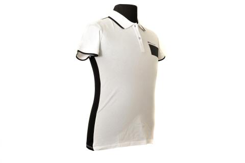 Футболка-Polo женская BMW (L) (бело-черная) Motorsport Футболка-Polo женская BMW (L) (бело-черная) Motorsport