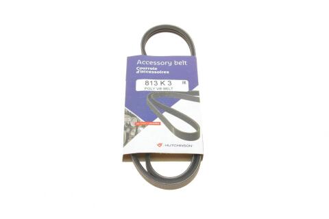Ремінь генератора Renault Clio 1.4 90-98/Ford Sierra 1.8TD 88-93/Subaru Justy 1.3GX 95-03 (3PK813) Ремінь генератора Renault Clio 1.4 90-98/Ford Sierra 1.8TD 88-93/Subaru Justy 1.3GX 95-03 (3PK813)