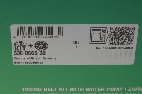 Комплект ГРМ + помпа Audi A1/Skoda Fabia/VW Polo 1.4 TDI 14- (25x145z)