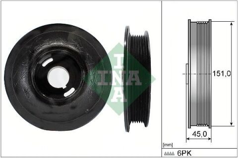 Шків колінвалу Opel Astra G/Vectra B 2.0/2.2 CDTI (6PK)