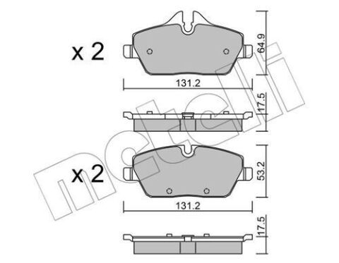 Колодки тормозные (передние) BMW 1 (E81/E82/E87/E88) 04-13/2 (F45) 14-18