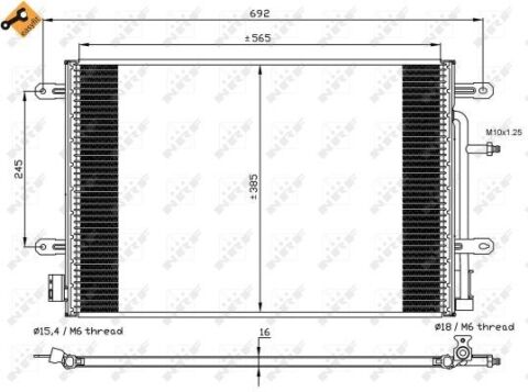 Радиатор кондиционера Audi A4/Seat Exeo 1.6-3.2 02-13