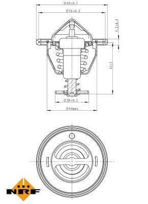 Термостат Nissan Sunny/Mitsubishi Pajero/Lancer 1.6-3.2 92- (76°)