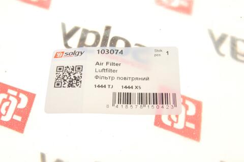 Фильтр воздушный Citroen Berlingo 1.6HDI 08-(-08) (с поролоном) (без картонной упаковки)