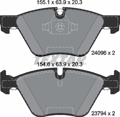 Колодки гальмівні (передні) BMW 1 (E81/E87)/ 3 (E90-93) 03- (Teves) Q+