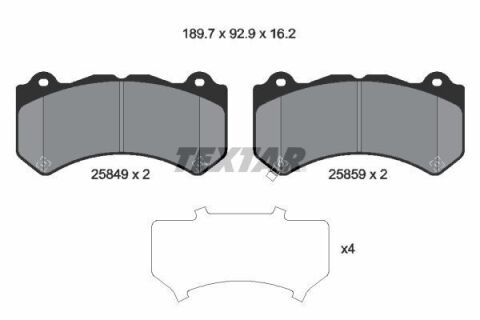 Колодки тормозные (передние) Jeep Grand Cherokee 10- (Brembo)