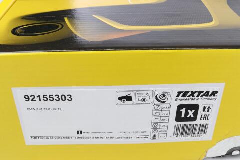 Диск гальмівний (передній) BMW 3 (E90-E92)/ X1 (E84) 04-15 (348x30) PRO Диск гальмівний (передній) BMW 3 (E90-E92)/ X1 (E84) 04-15 (348x30) PRO