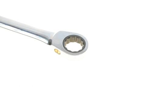 Ключ ріжково-накидний з тріскачкою 21 мм 72 зуб. L-275 мм