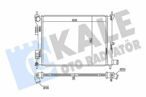 KALE HYUNDAI Радіатор охолодження i20, Solaris, Veloster, Kia Rio III 1.25/1.6 10-