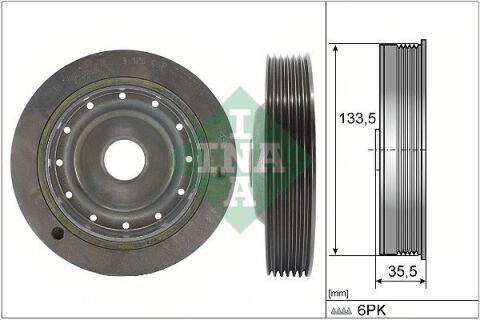 Шків колінвалу Renault Megane I/Kangoo 1.6 16V 97-, K4M/K4J