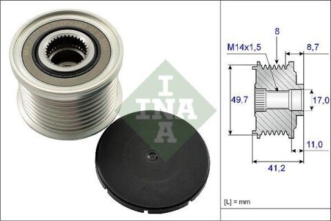 Шкив генератора BMW 3 (F30/F80)/5 (F10)/X3 (F25) 09-16, N55 B30 A