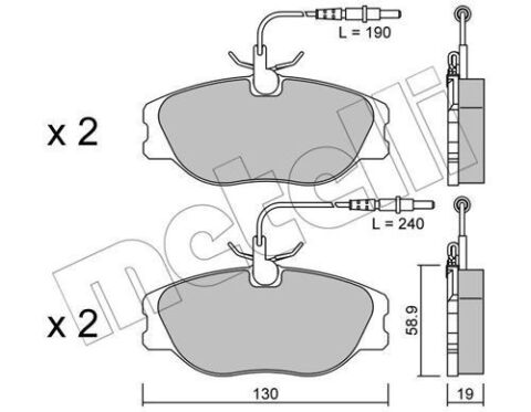 Колодки тормозные (передние) Citroen Jumpy/Evasion/Fiat Scudo/Peugeot Expert/806 95-06 (+датчики)