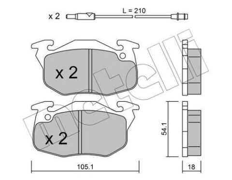 Колодки гальмівні (передні) Peugeot 106 91-04/205/305/309/405 82-98/Renault Clio 91-98 (з датчик.)