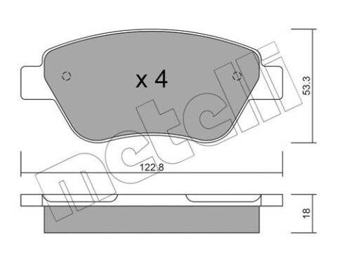 Колодки тормозные (передние) Fiat Doblo 00-/Panda 03-/500 II 07-/Lancia Musa 04-12