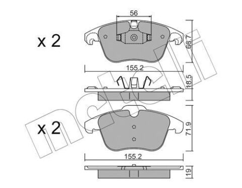 Колодки гальмівні (передні) Citroen C4 09-/C4 Grand Picasso 06-13/Peugeot 3008 11-16/5008 09-17