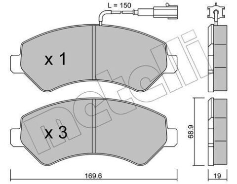 Колодки гальмівні (передні) Citroen Jumper/Fiat Ducato/Peugeot Boxer 06- R16 (+датчик)