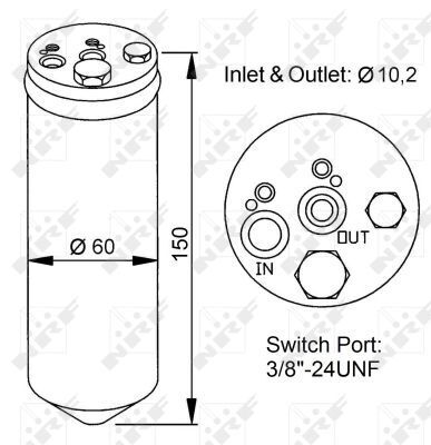 Осушувач кондиціонера Nissan Almera/Primera/Micra 1.0-2.0 92-01