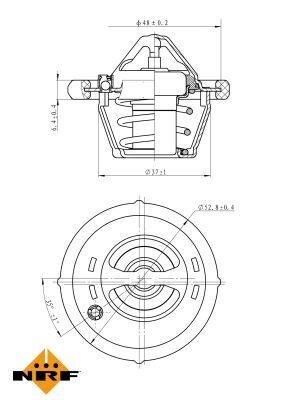 Термостат Ford Fusion/Fiesta/Focus 1.2-1.6 98-(82˚C)