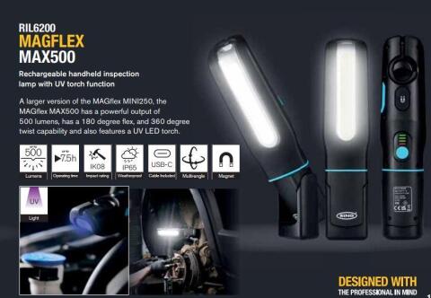 Ліхтарик-лампа (магніт/поворот на 360°/500 Lm/ C-USB/4500mAh)