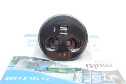 Розгалужувач прикурювача (індикатор батареї) (2x12/2xUSB)