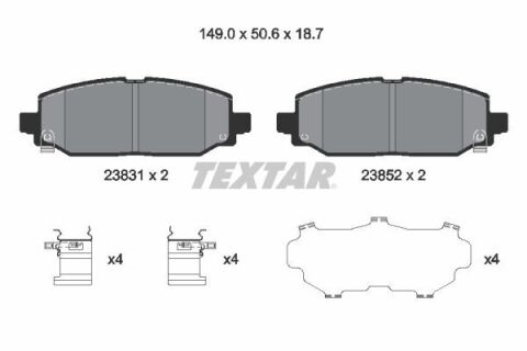 Тормозные колодки (задние) Jeep Wrangler 17- (TRW)