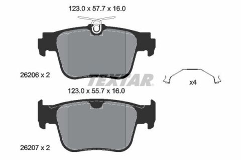 Колодки гальмівні (задні) Audi A3/Skoda Octavia/VW Golf VIII 1.4/2.0 TSI 20- (ATE)