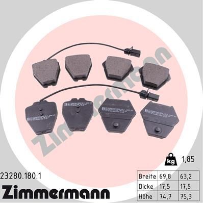 Колодки гальмівні (передні) Audi A4/A6 97-05/VW Passat V 01-08 (Lucas-Girling) (з датчиком)