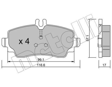 Колодки тормозные (передние) MB A-class (W168) 97-04