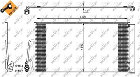 Радиатор кондиционера (с осушителем) Mini Cooper/One 1.6/2.0 06-16